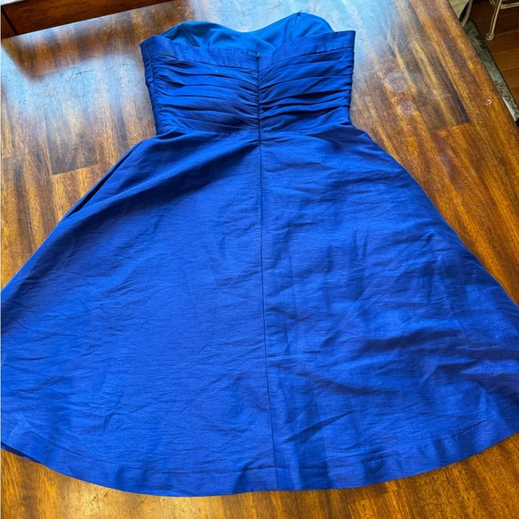 Alfred Sung prom ball formal dress royal blue strapless mini size 8 pockets - Picture 9 of 10